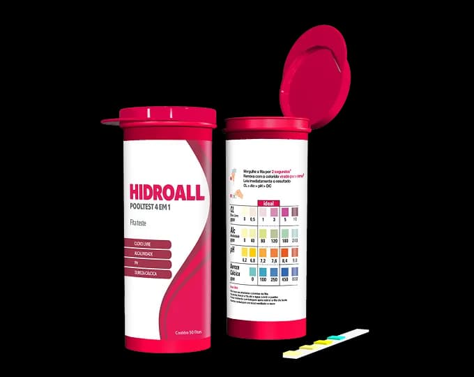 Hidroall PoolTest Fita 4 em 1 25 tiras