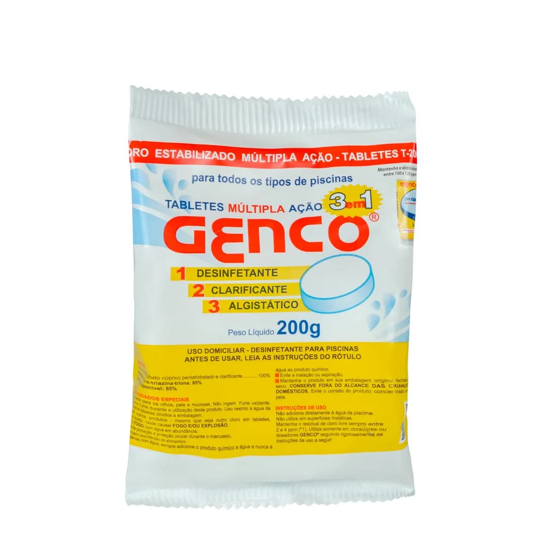 Genco Tabletes Múltipla Ação 3 em 1 200 G